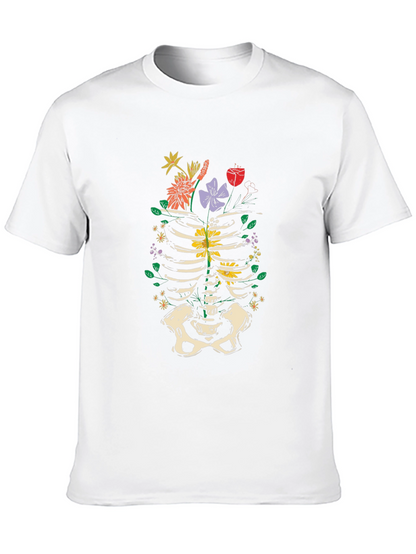 Floral Ribcage Anatomy T-Shirt