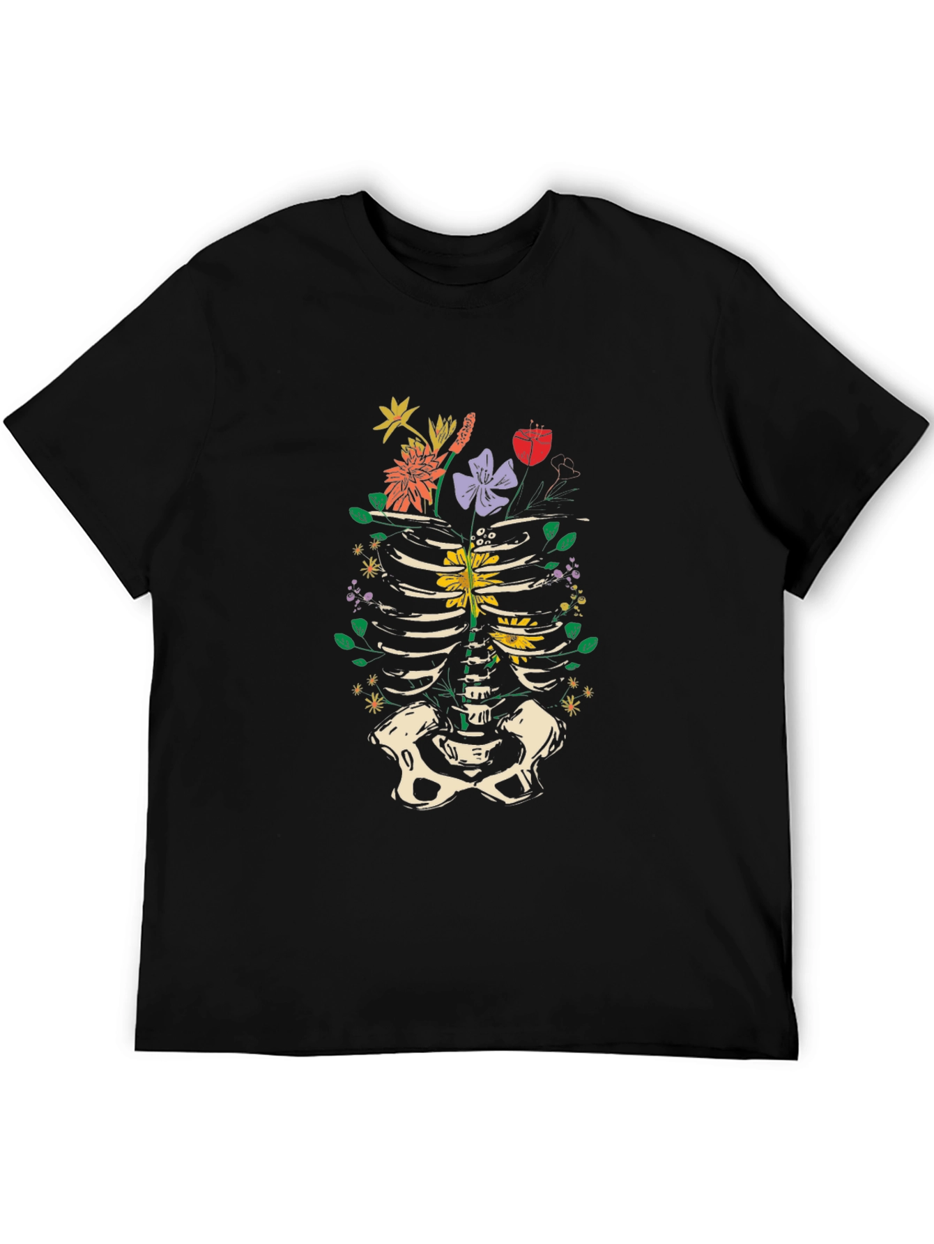 Floral Ribcage Anatomy T-Shirt