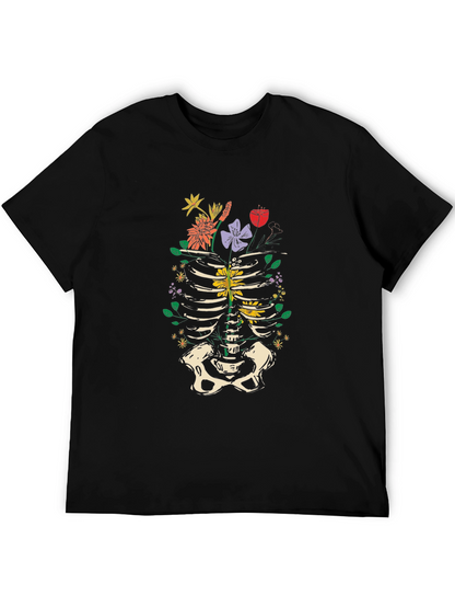 Floral Ribcage Anatomy T-Shirt