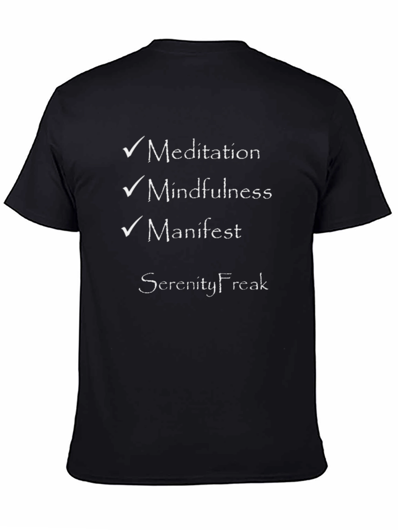 Meditation Mindfulness Manifest Black Graphic Tee
