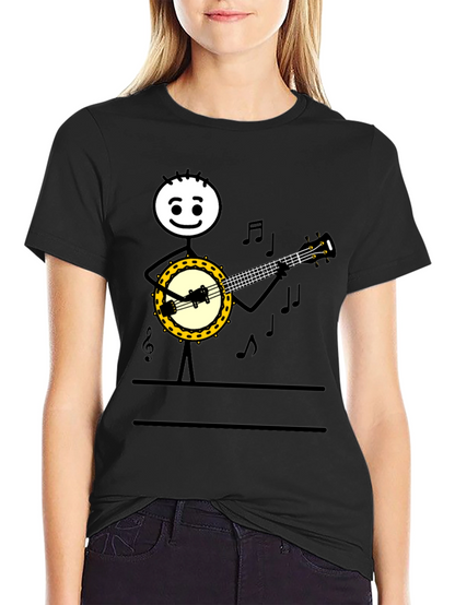 Banjo Player Graphic Tee - Musicians Humor T-Shirt