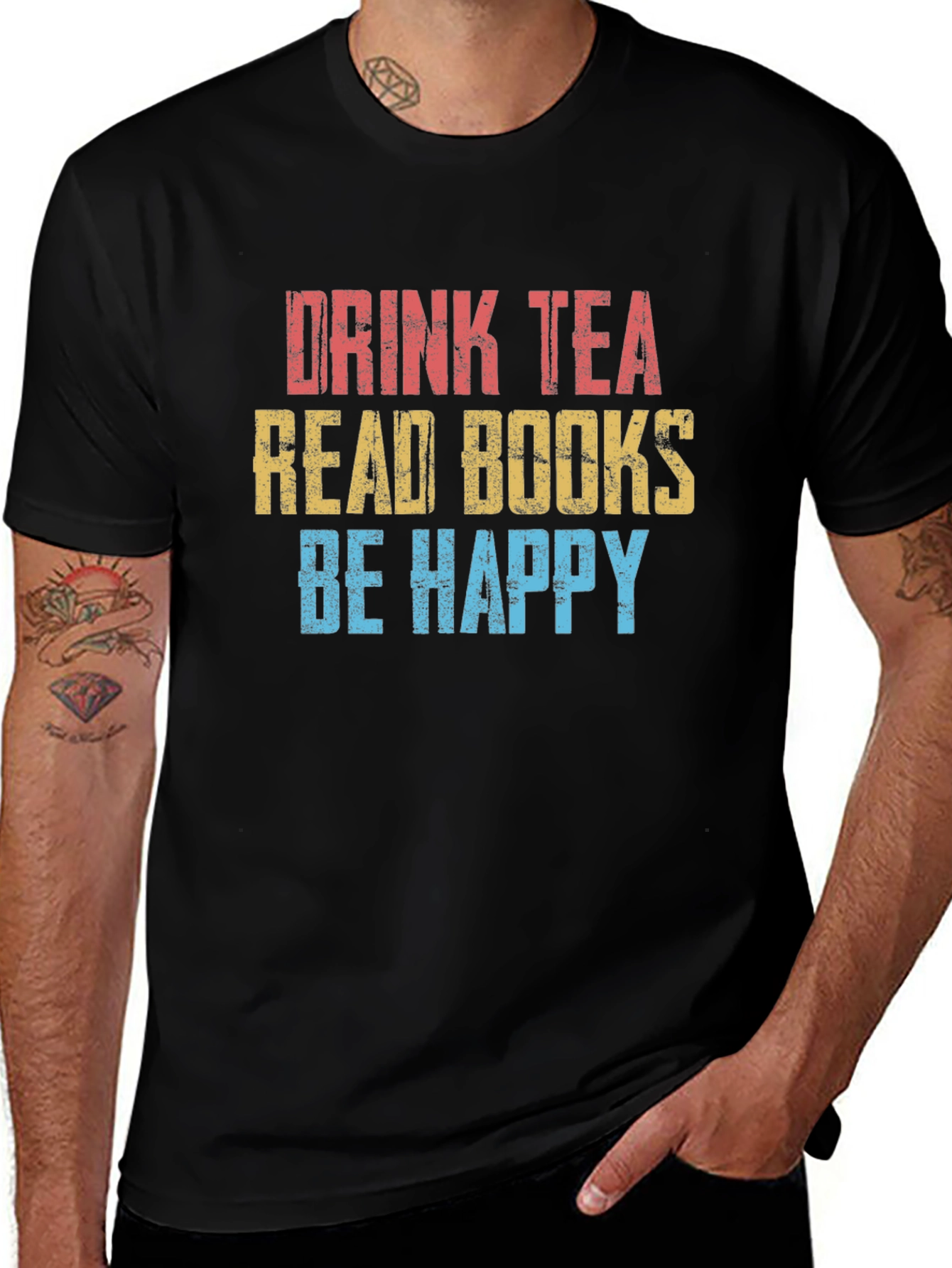 Drink Tea Read Books Be Happy T-Shirt