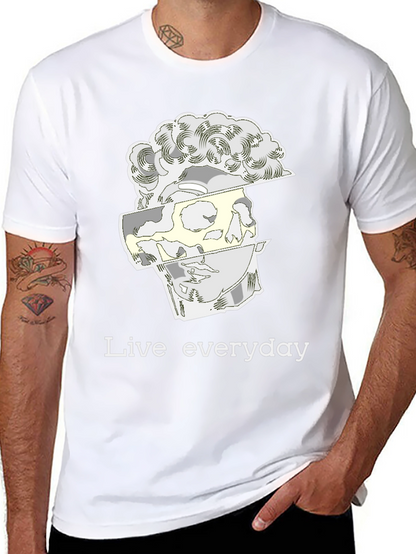 Live Everyday Graphic Print Black T-Shirt