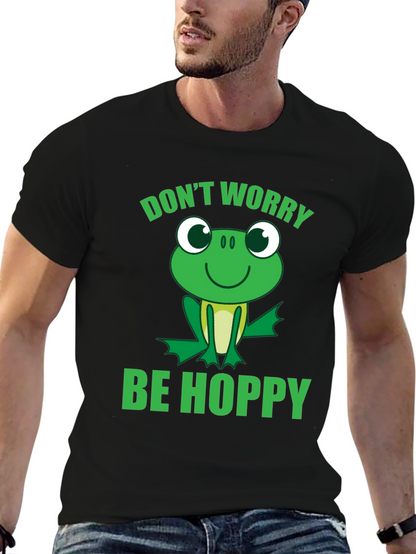 Dont Worry Be Hoppy Frog Graphic T-Shirt