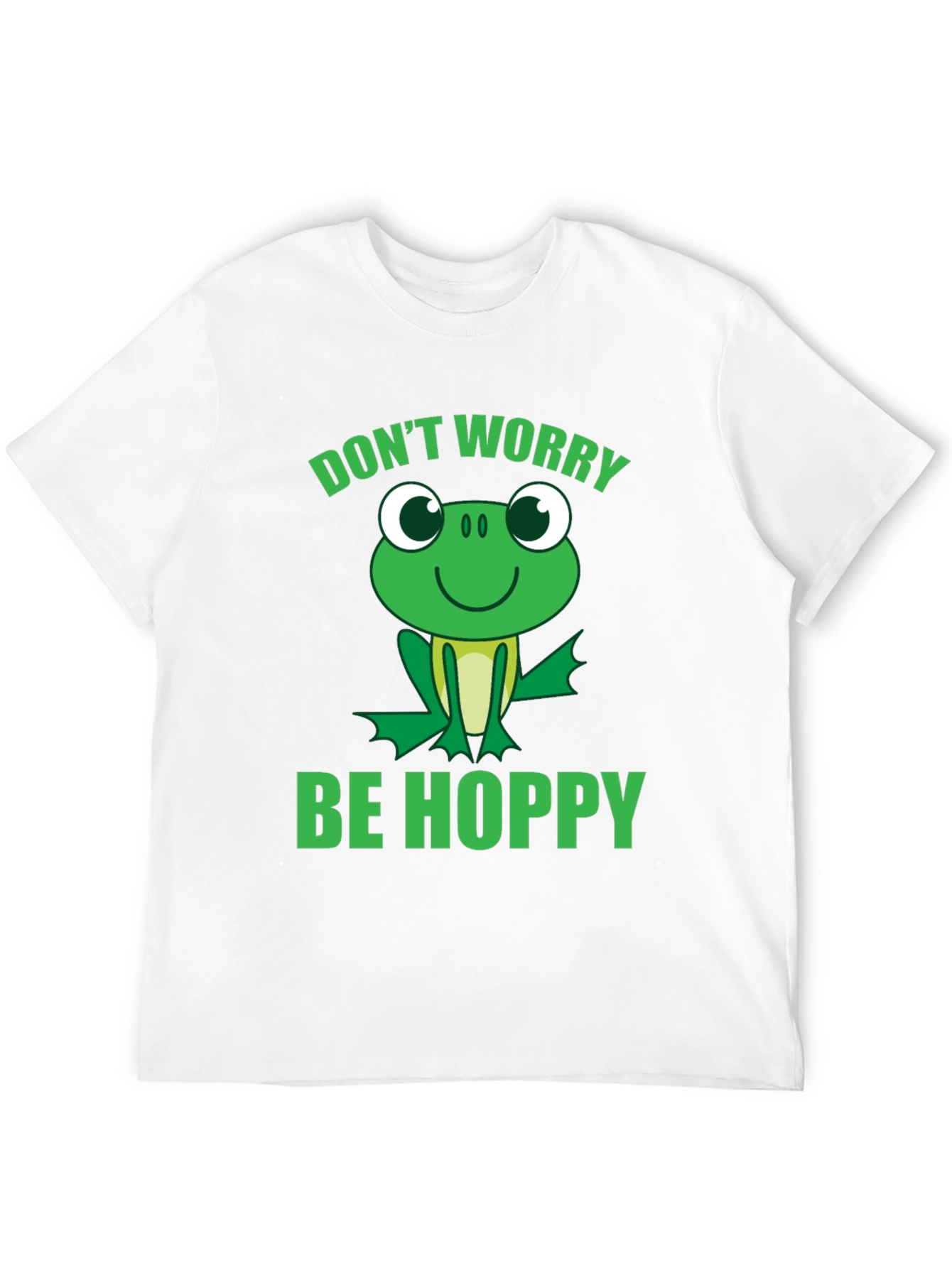 Dont Worry Be Hoppy Frog Graphic T-Shirt