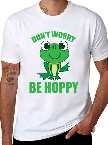 Dont Worry Be Hoppy Frog Graphic T-Shirt