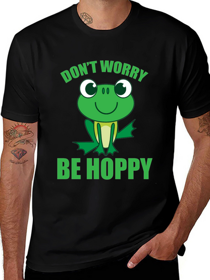 Dont Worry Be Hoppy Frog Graphic T-Shirt