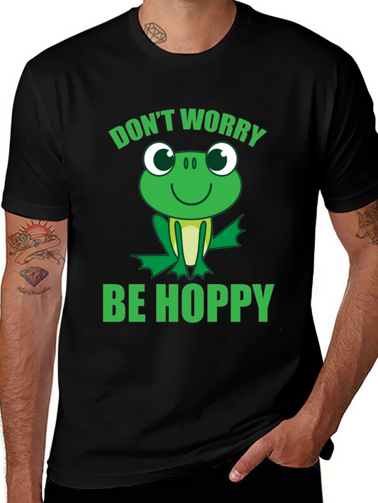 Dont Worry Be Hoppy Frog Graphic T-Shirt