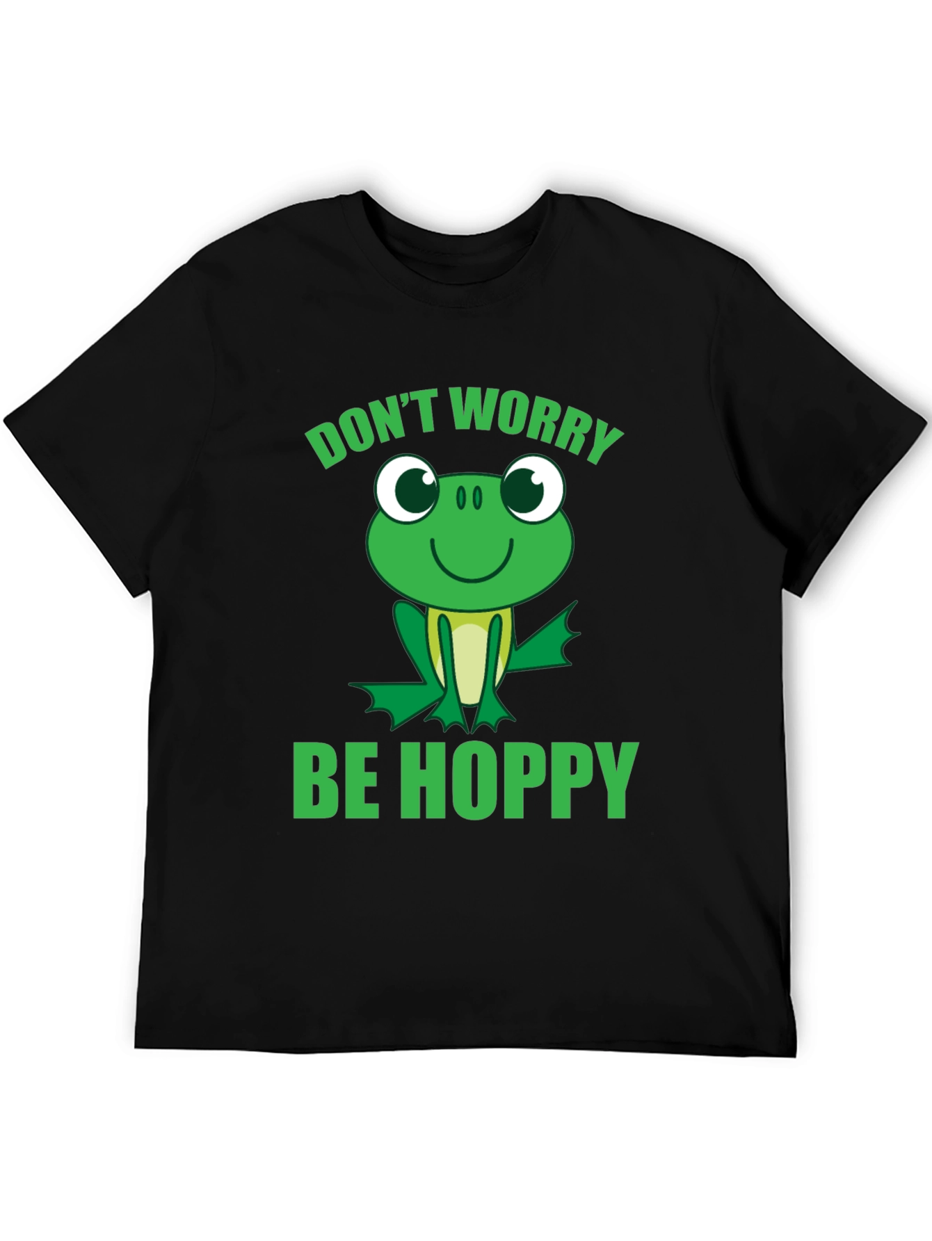 Dont Worry Be Hoppy Frog Graphic T-Shirt