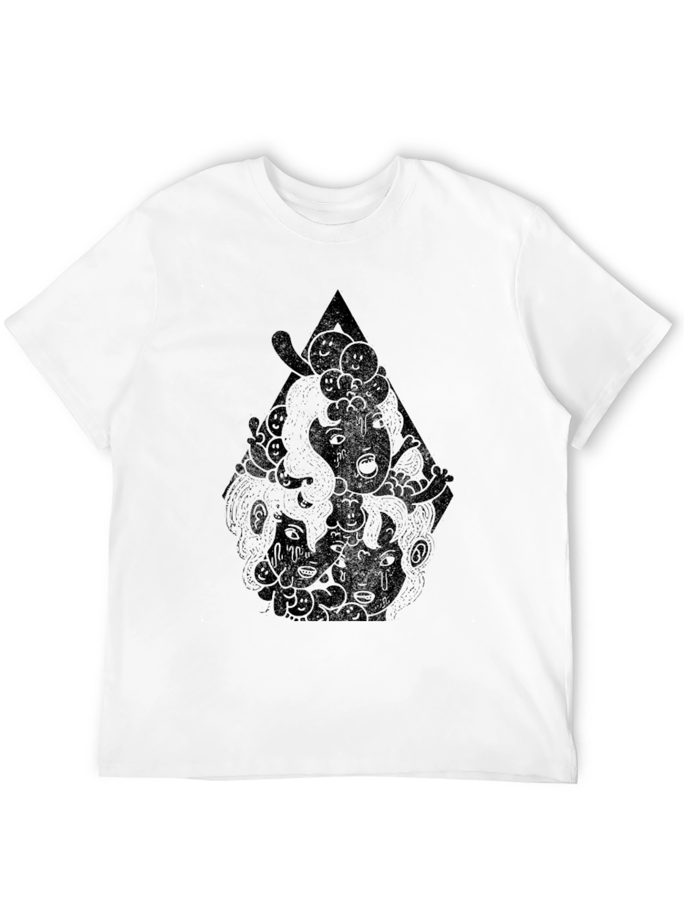 Modern Graphic Tee - Black with Abstract Print