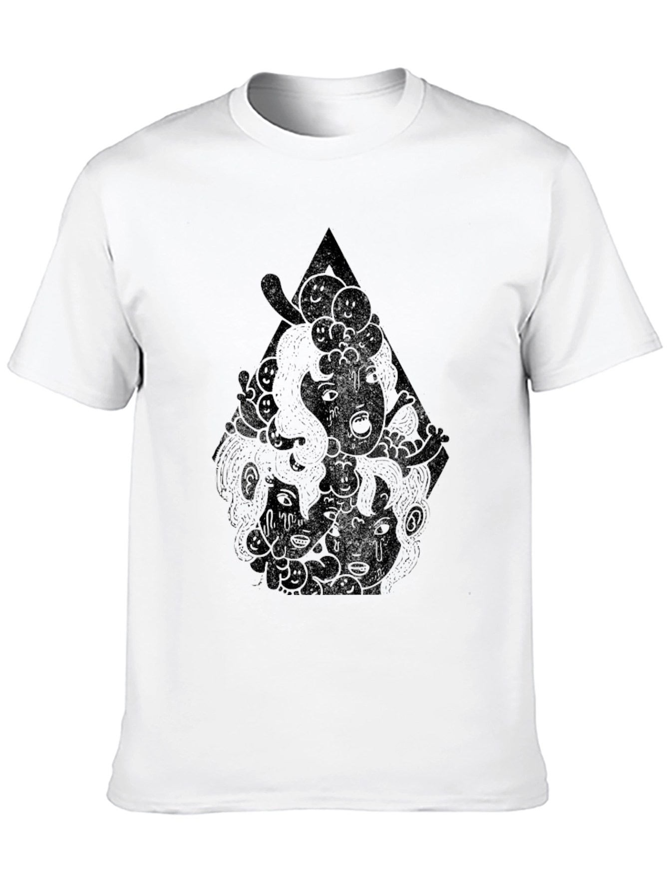Modern Graphic Tee - Black with Abstract Print