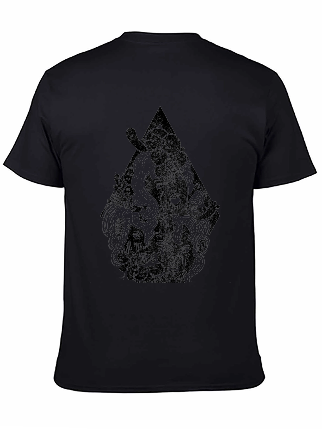 Modern Graphic Tee - Black with Abstract Print