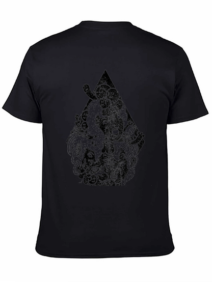 Modern Graphic Tee - Black with Abstract Print