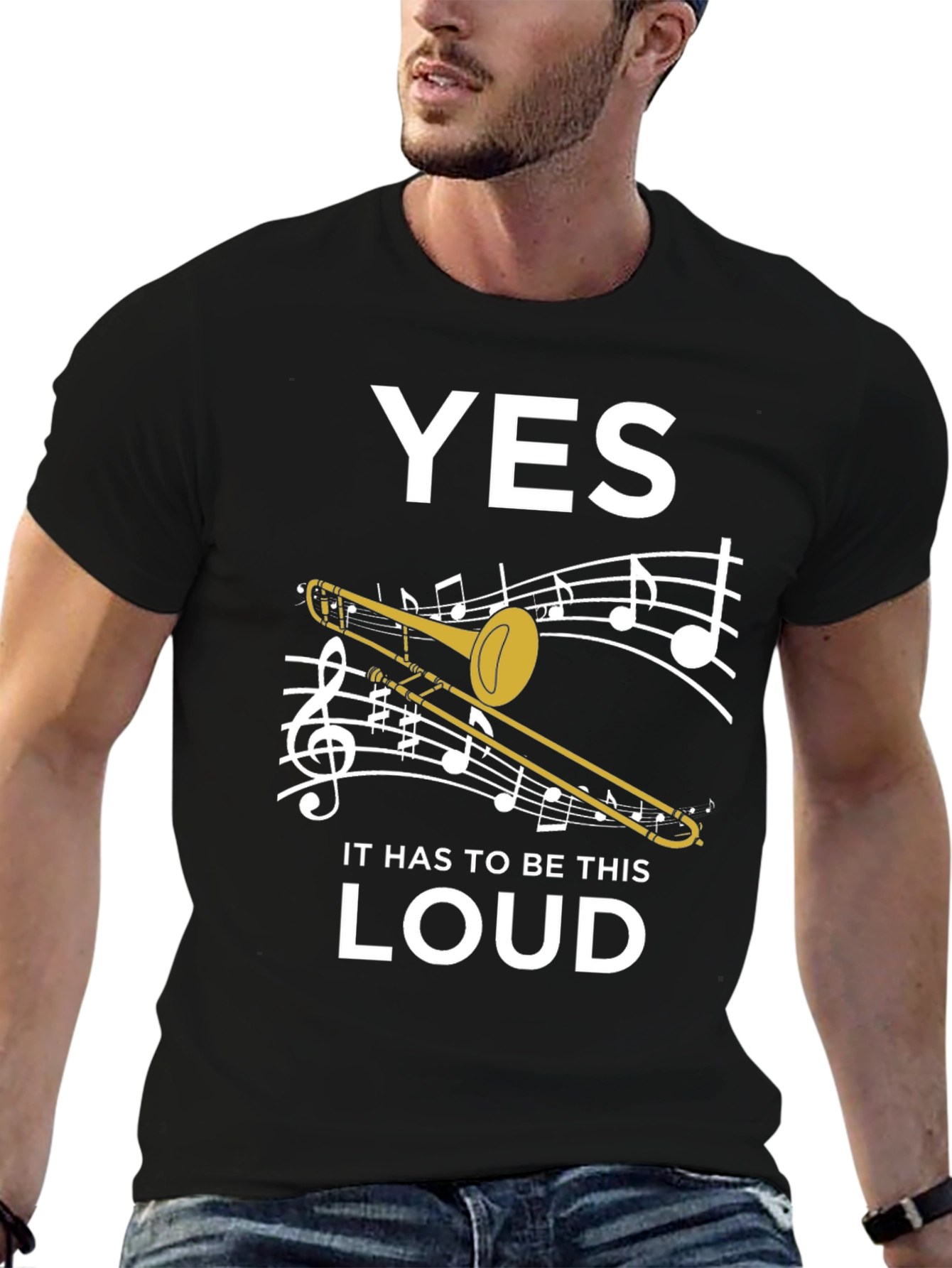 Yes Loud Trombone Graphic Tee