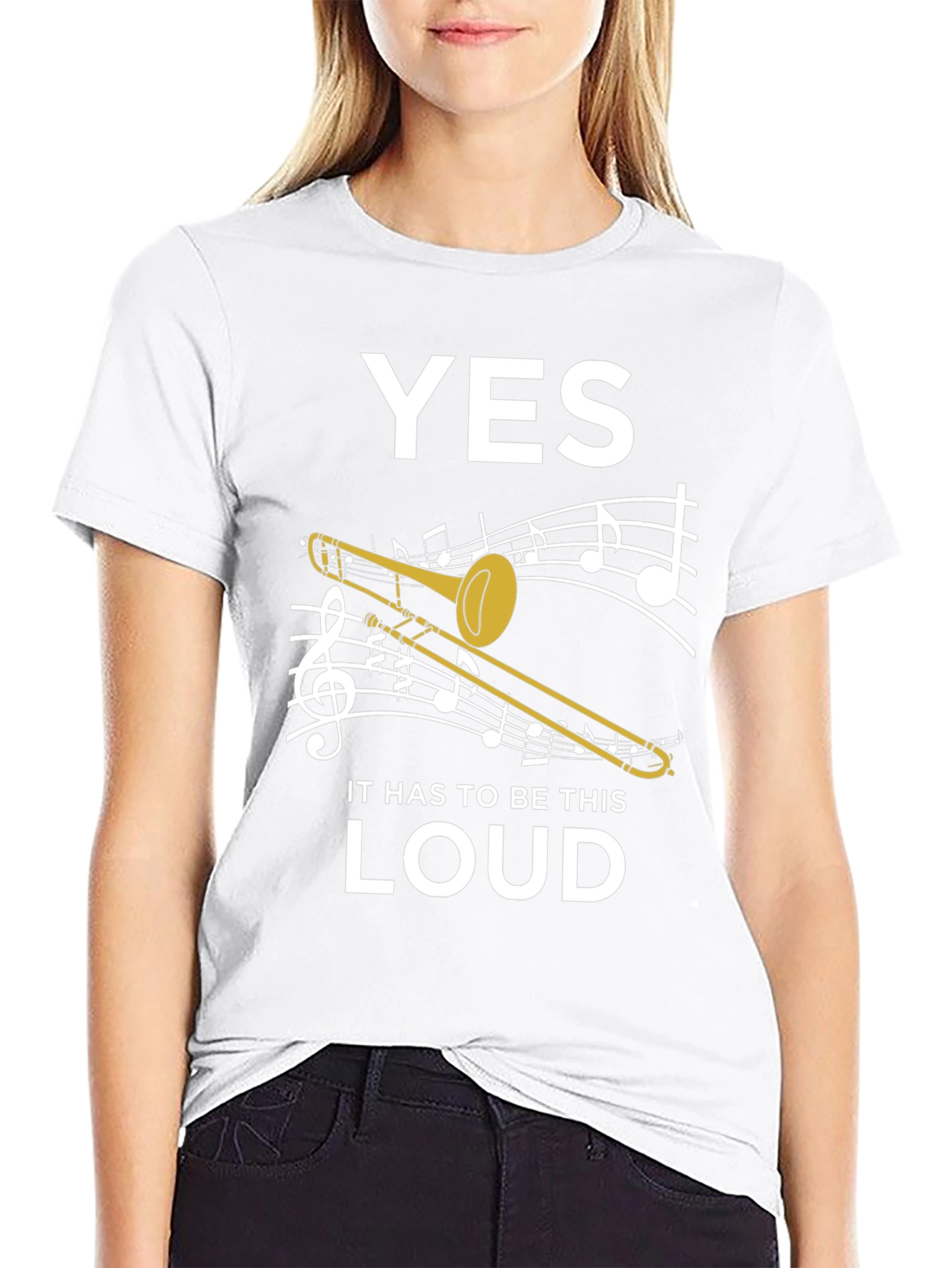 Yes Loud Trombone Graphic Tee