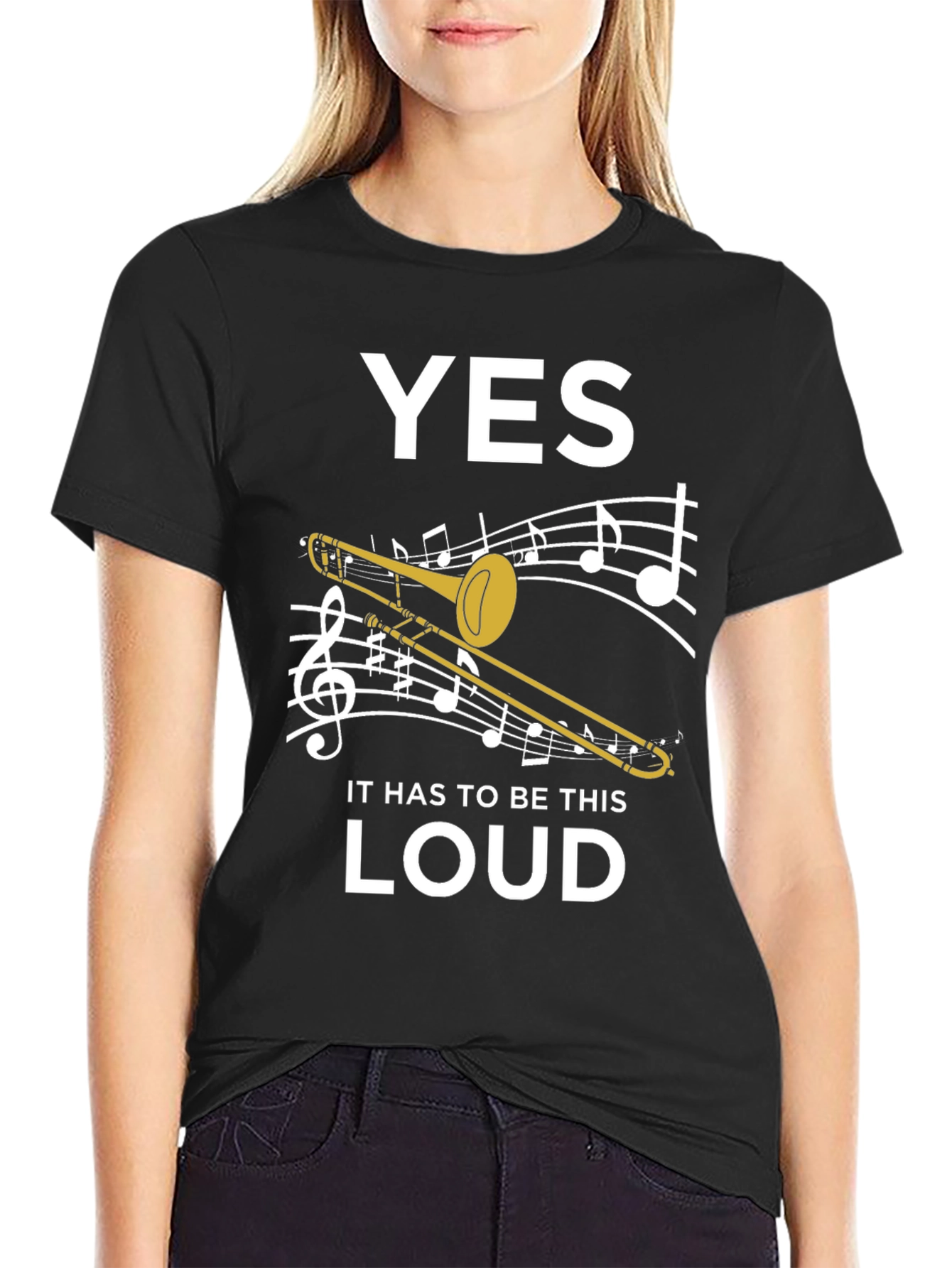 Yes Loud Trombone Graphic Tee