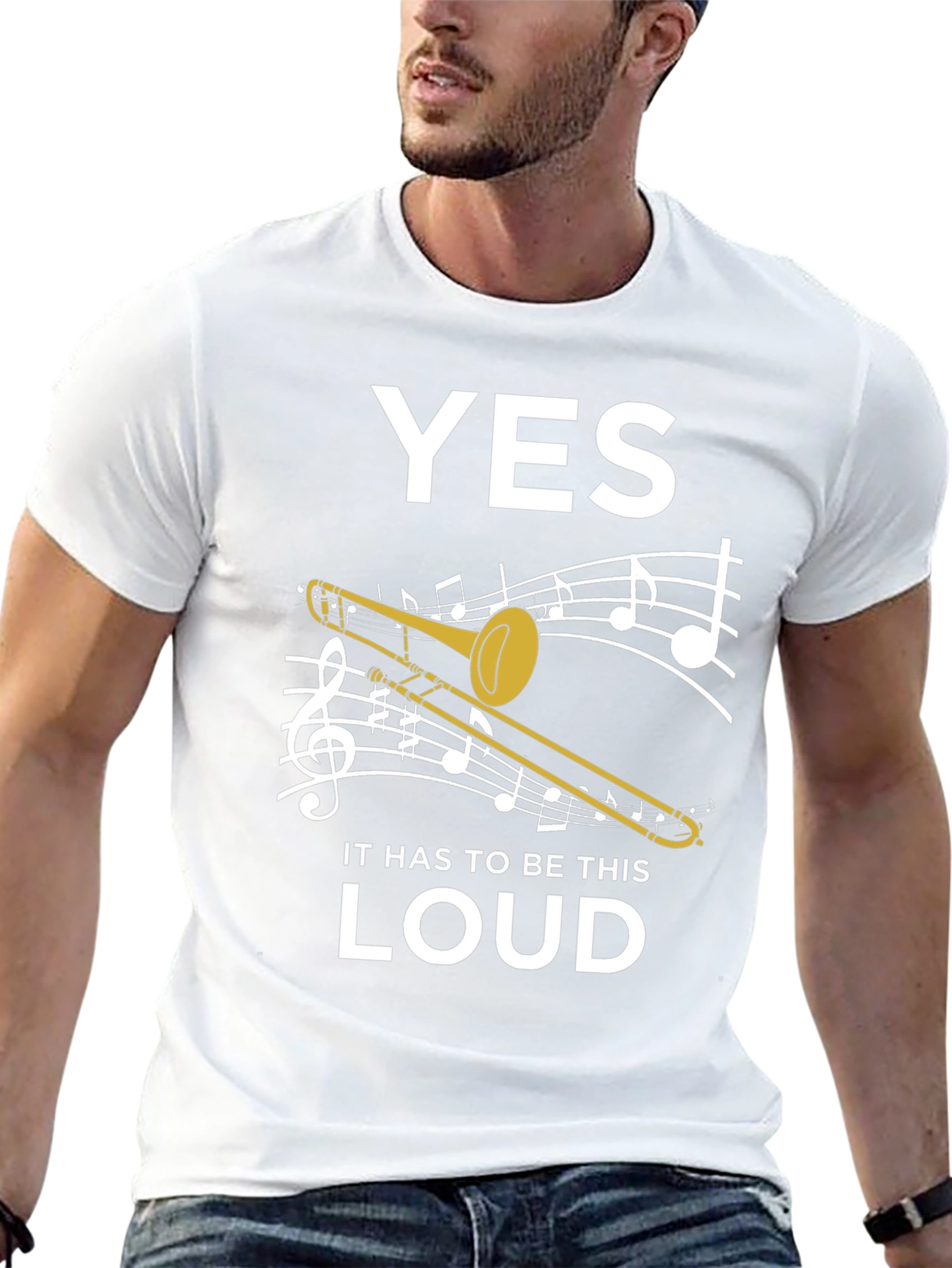 Yes Loud Trombone Graphic Tee