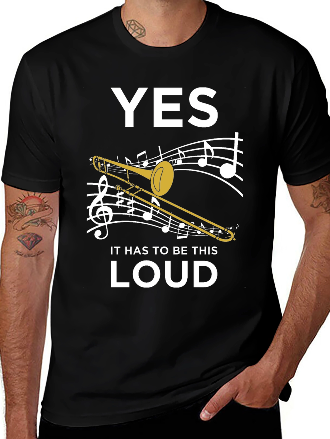 Yes Loud Trombone Graphic Tee
