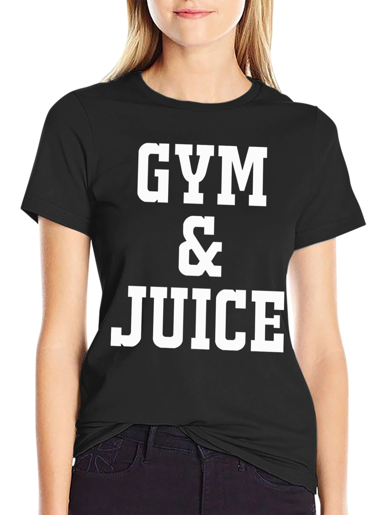 Gym & Juice Graphic T-Shirt - Black