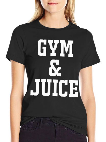 Gym & Juice Graphic T-Shirt - Black