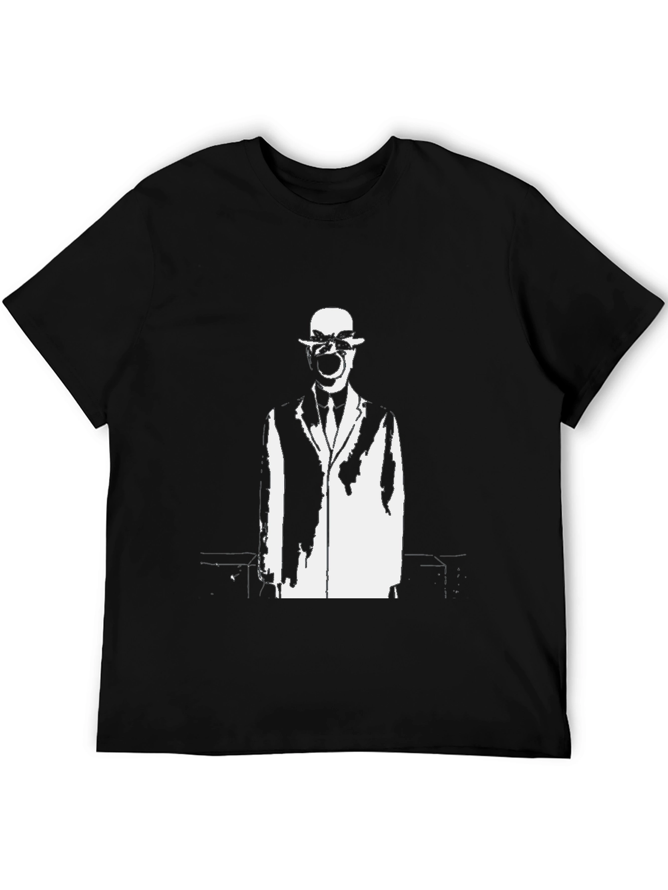 Surrealist Man Black Graphic T-Shirt