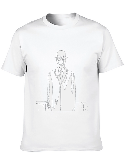 Surrealist Man Black Graphic T-Shirt