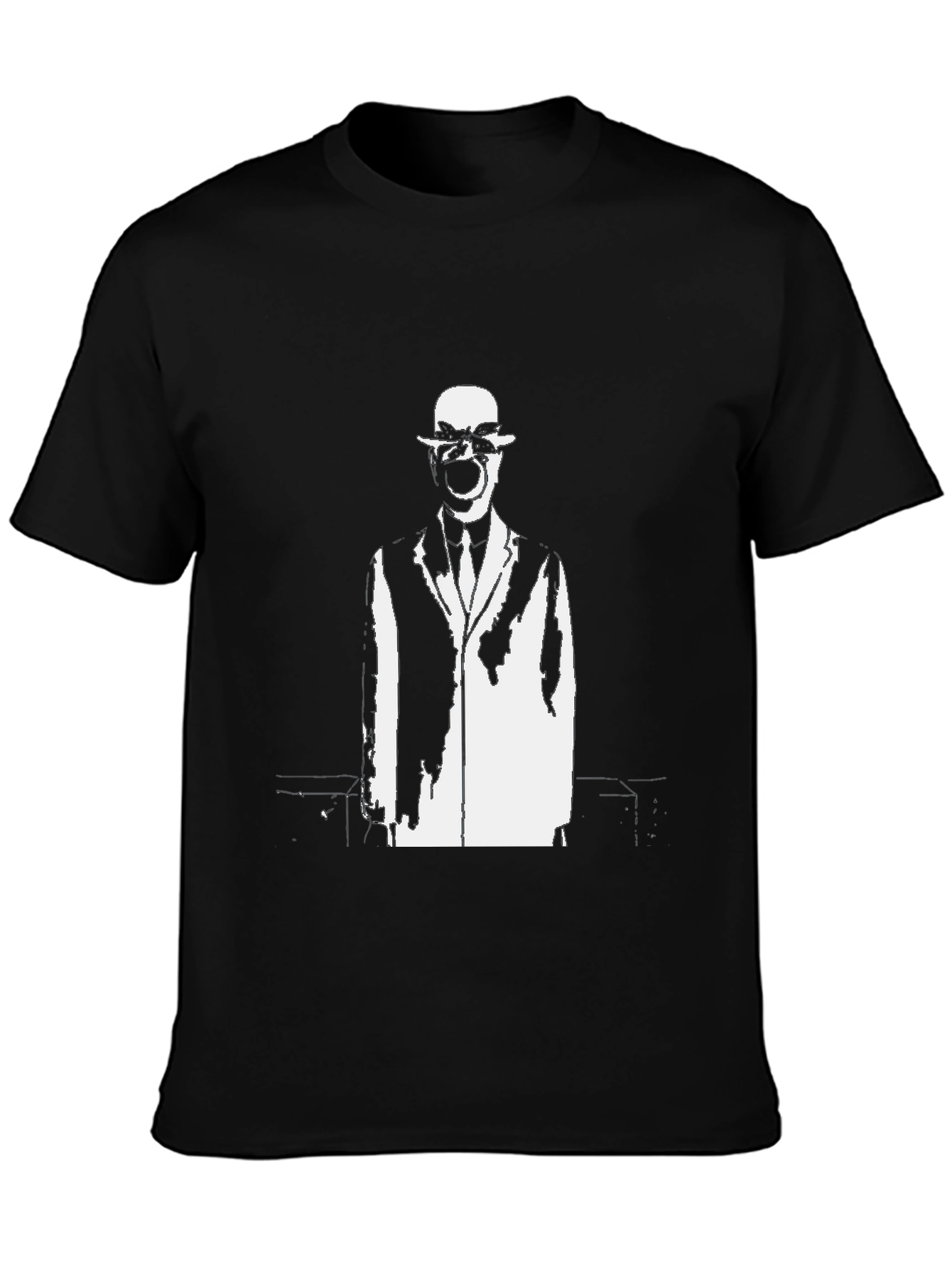 Surrealist Man Black Graphic T-Shirt