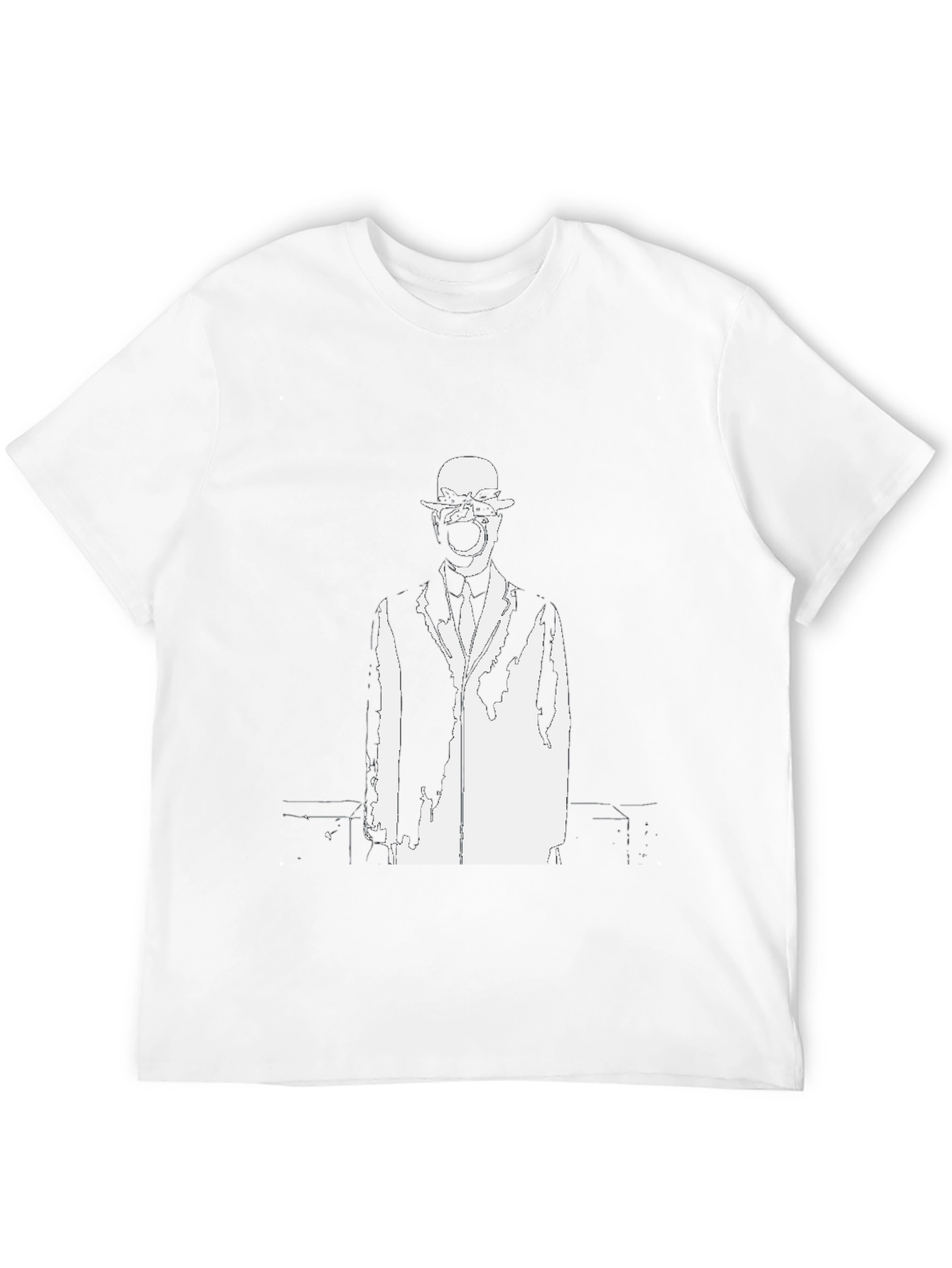 Surrealist Man Black Graphic T-Shirt