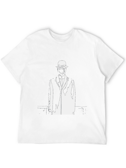 Surrealist Man Black Graphic T-Shirt