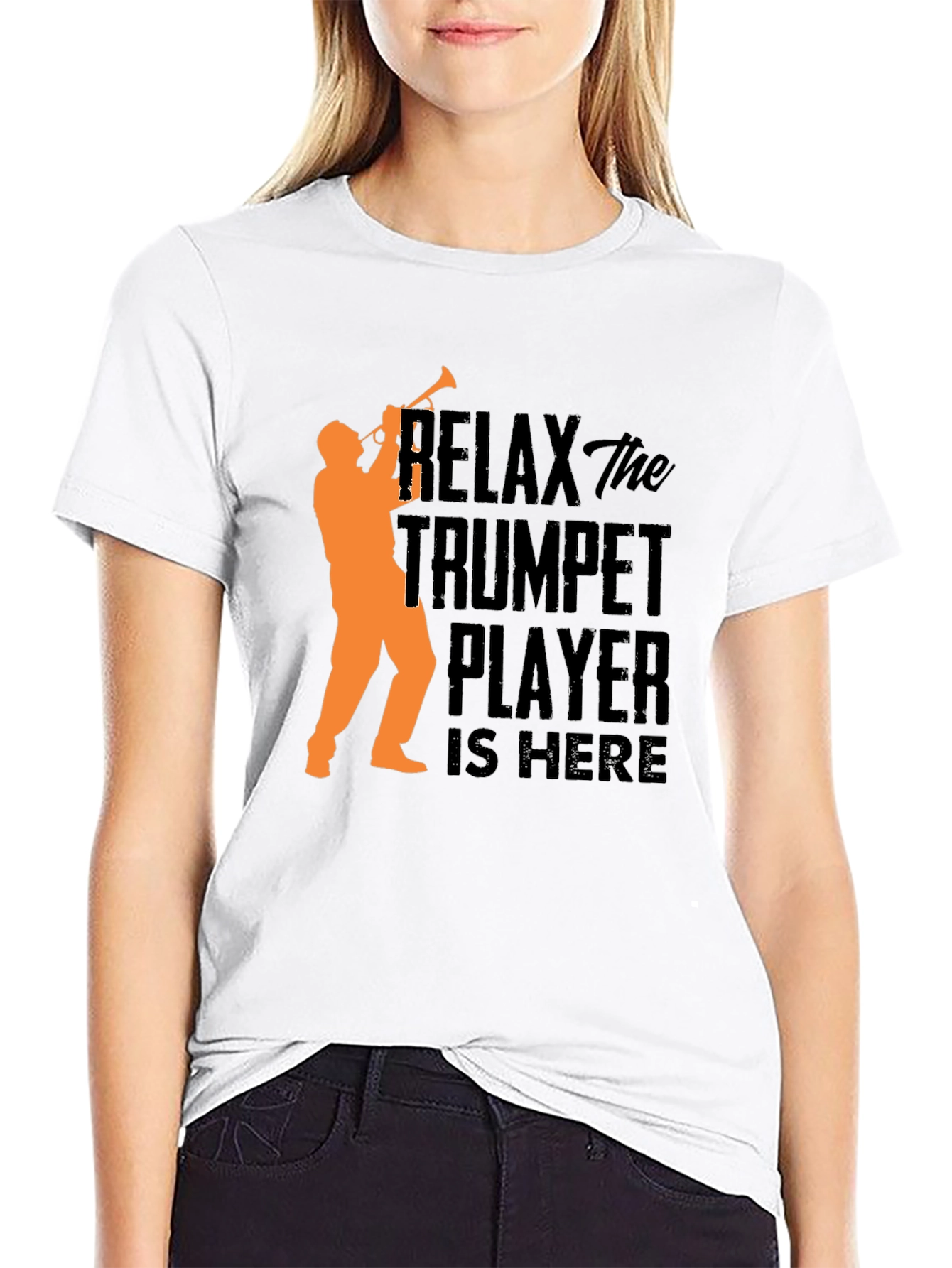Relax Trumpet Player T-Shirt - Black