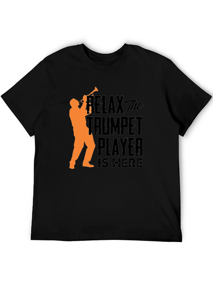 Relax Trumpet Player T-Shirt - Black