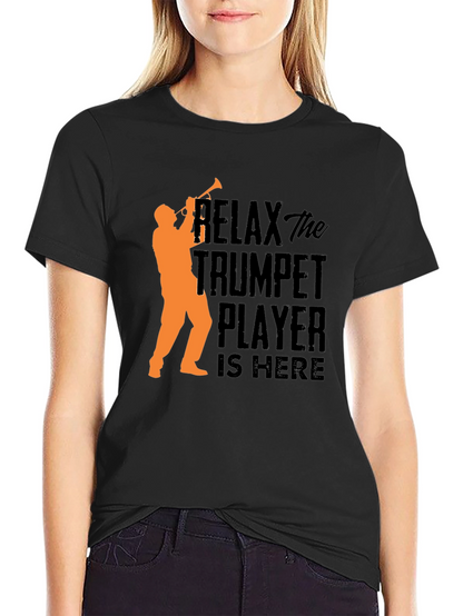 Relax Trumpet Player T-Shirt - Black