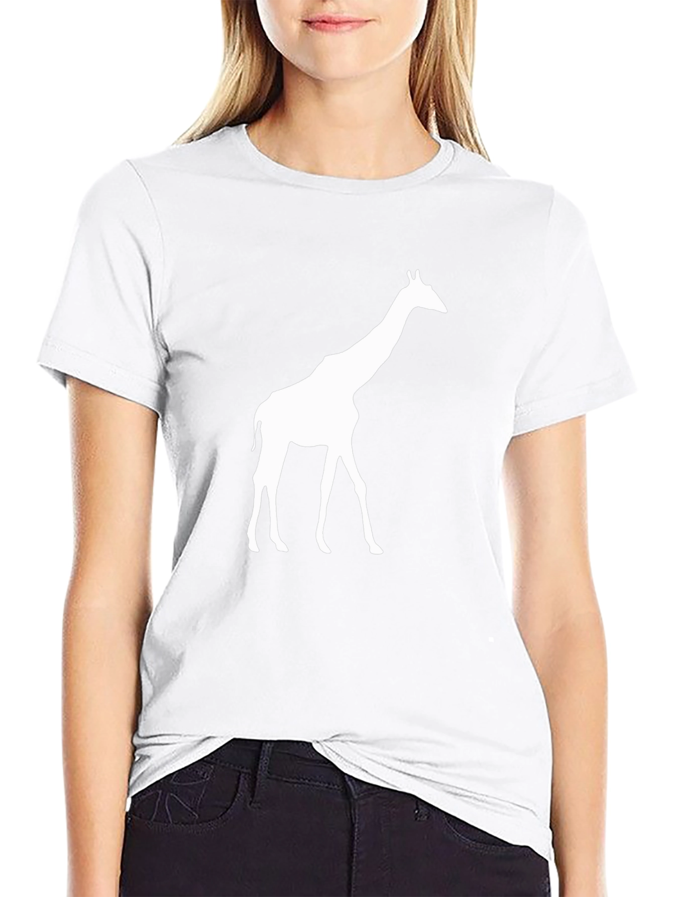 Giraffe Silhouette Black T-Shirt - Menswear