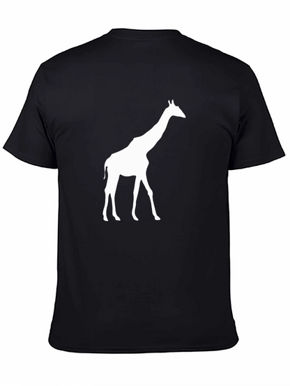 Giraffe Silhouette Black T-Shirt - Menswear