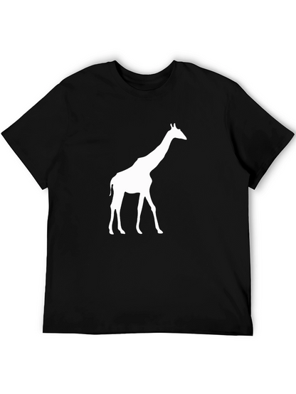 Giraffe Silhouette Black T-Shirt - Menswear