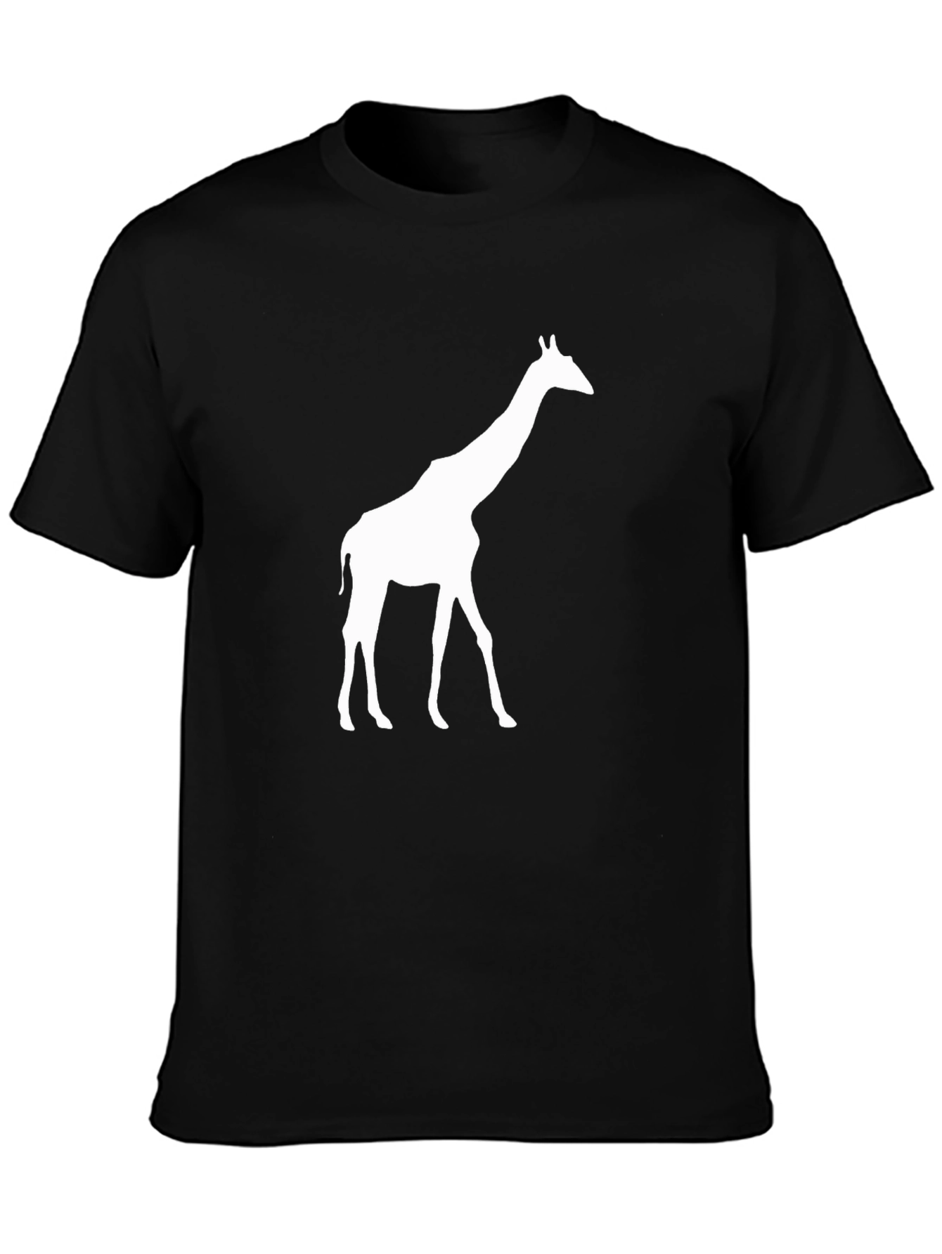 Giraffe Silhouette Black T-Shirt - Menswear