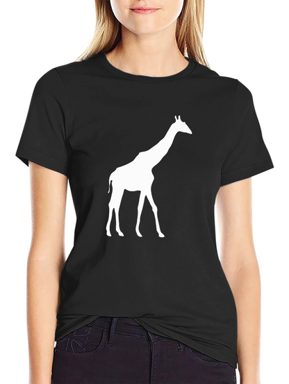 Giraffe Silhouette Black T-Shirt - Menswear