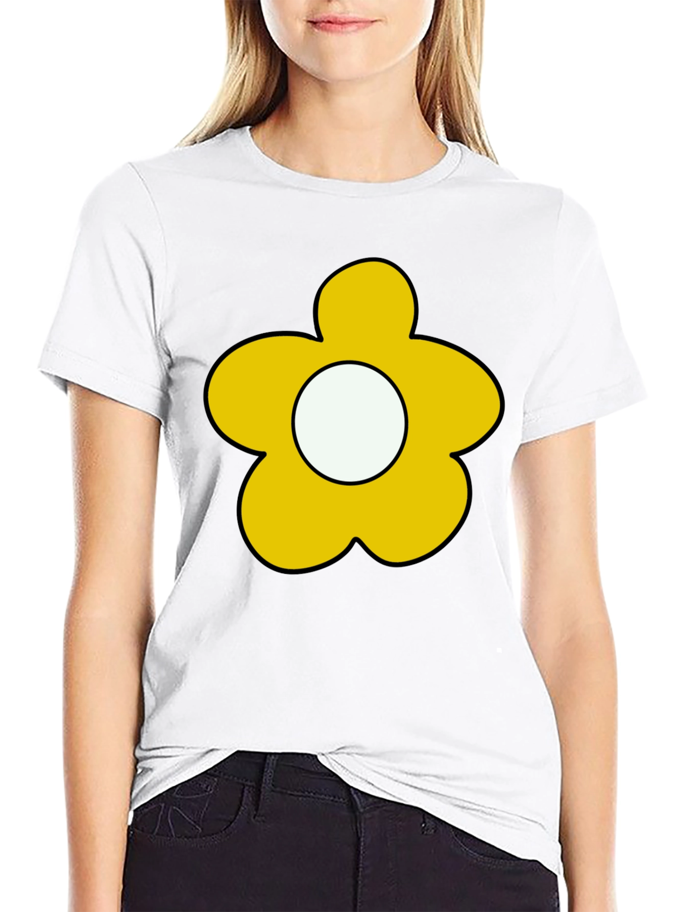 Flower Power Tee - Retro Cartoon Graphic
