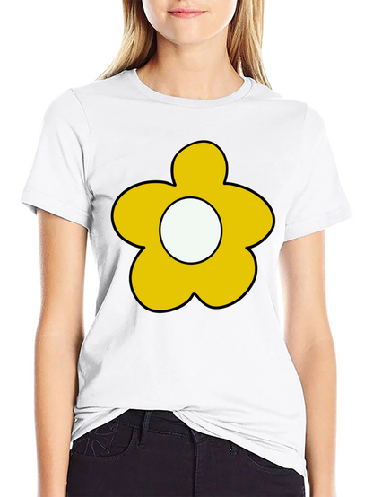 Flower Power Tee - Retro Cartoon Graphic