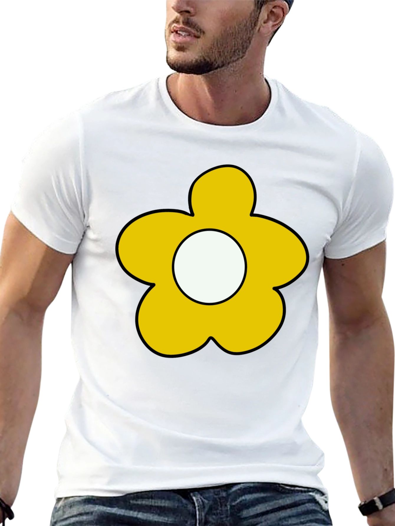 Flower Power Tee - Retro Cartoon Graphic