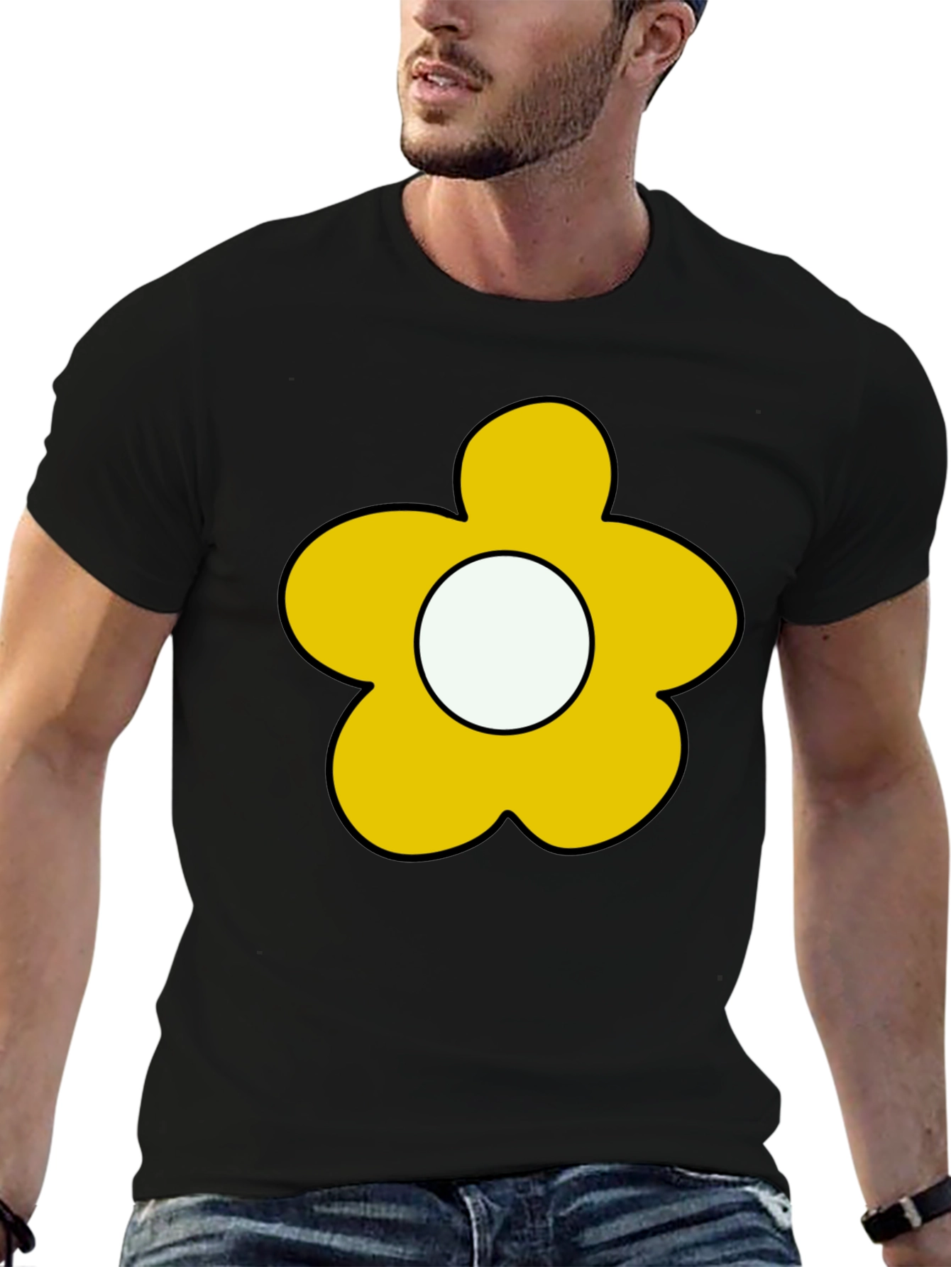 Flower Power Tee - Retro Cartoon Graphic
