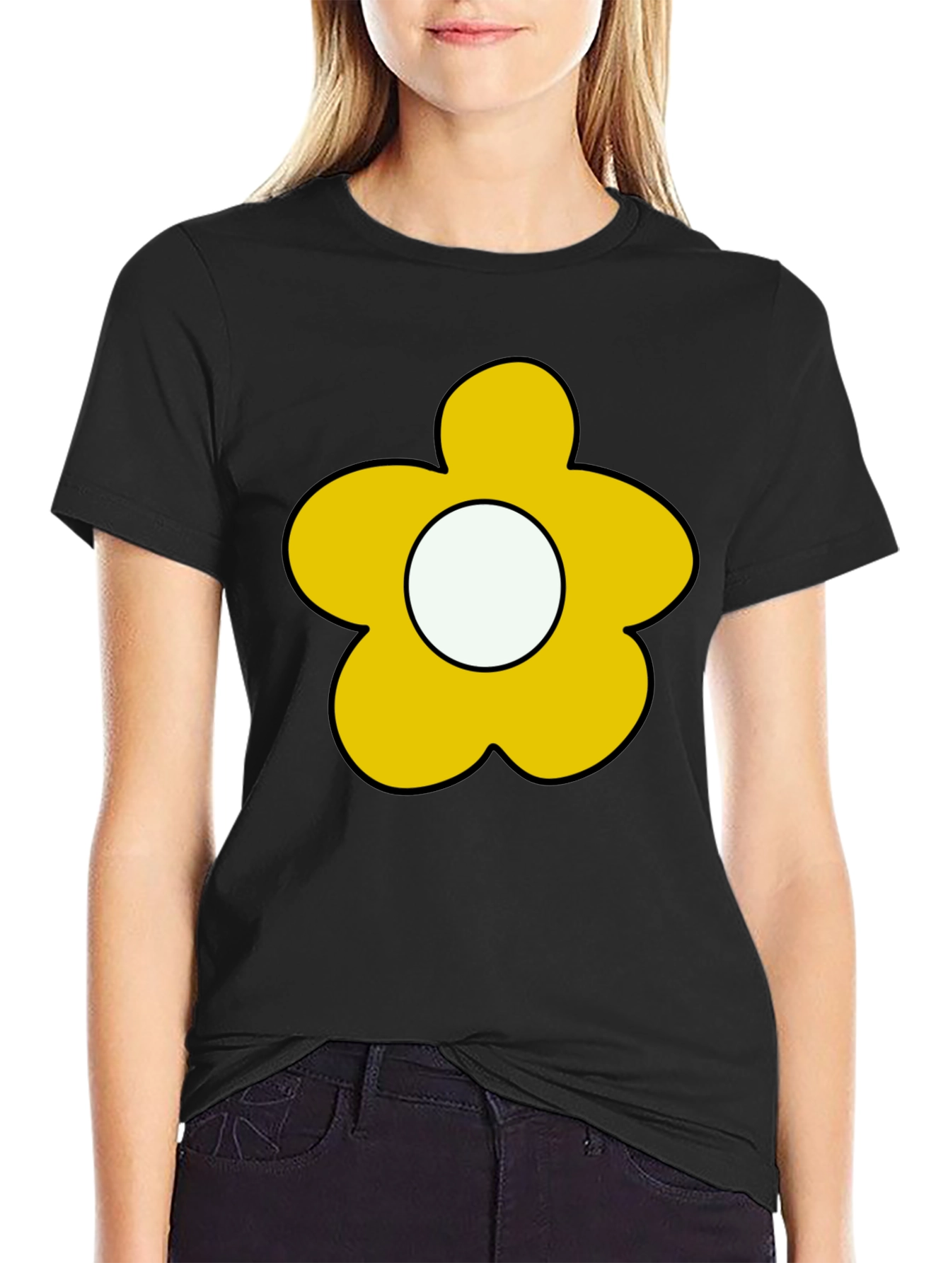 Flower Power Tee - Retro Cartoon Graphic