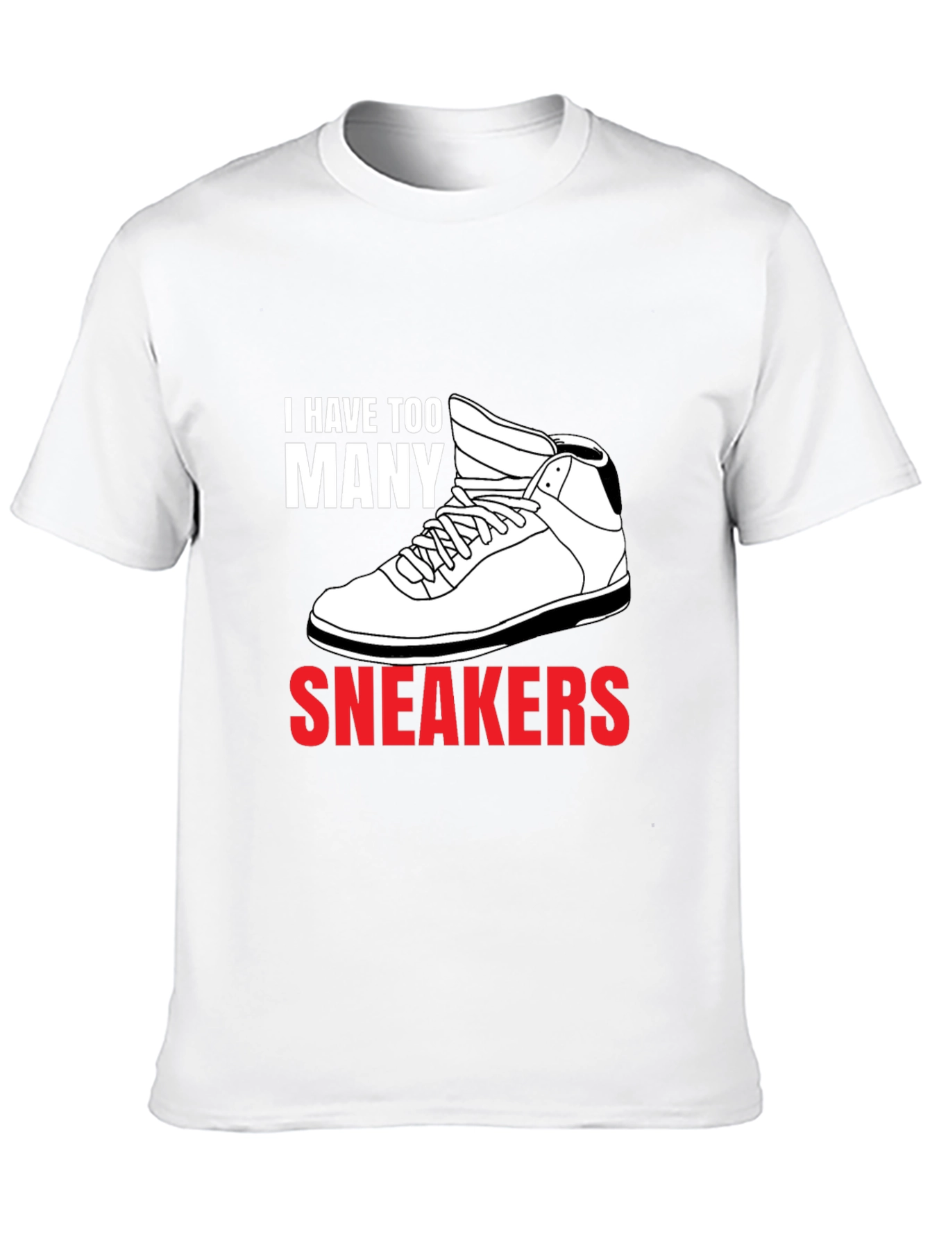 Too Many Sneakers Graphic Tee - Black Cotton