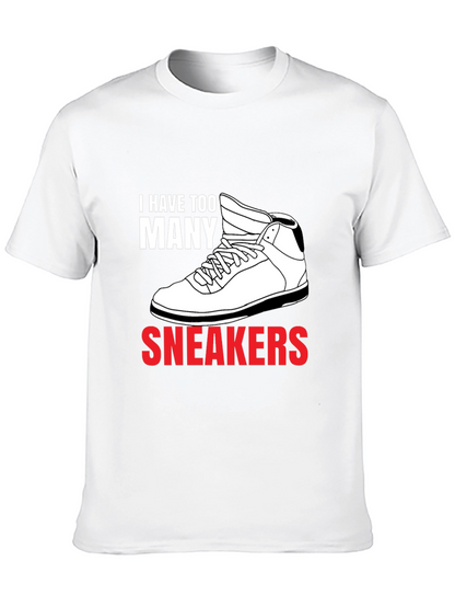 Too Many Sneakers Graphic Tee - Black Cotton