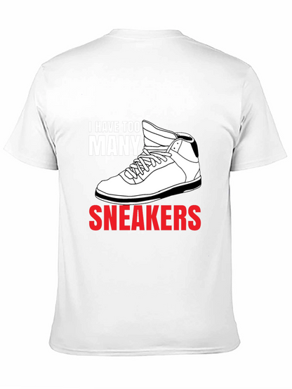 Too Many Sneakers Graphic Tee - Black Cotton