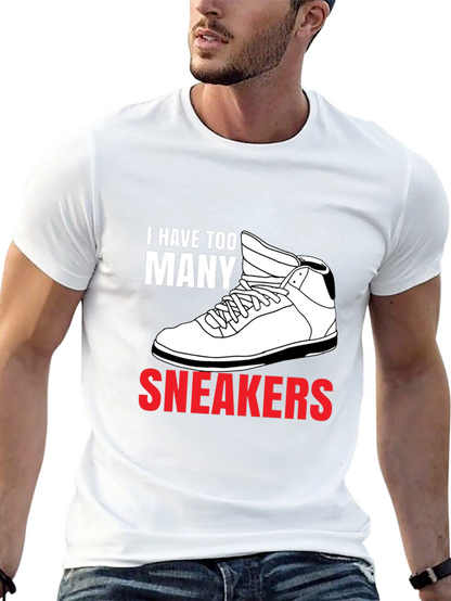 Too Many Sneakers Graphic Tee - Black Cotton