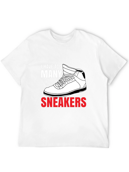 Too Many Sneakers Graphic Tee - Black Cotton
