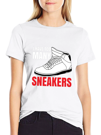 Too Many Sneakers Graphic Tee - Black Cotton