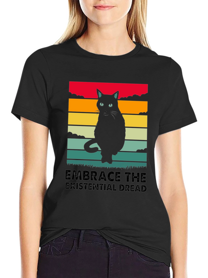 Embrace the Existential Dread Cat T-Shirt