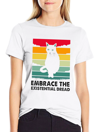 Embrace the Existential Dread Cat T-Shirt